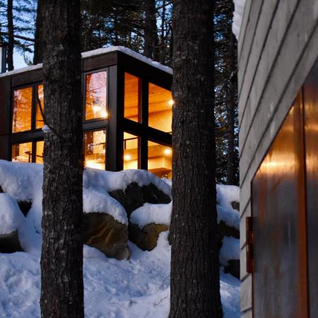 Modern BackCountry Prefab Nestled into the Woods